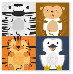 Procos Állatos Zoo szalvéta 20 db-os 33x33 cm FSC PNN96600 (PNN96600)