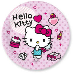 Procos Hello Kitty Fashion papírtányér 8 db-os 23 cm FSC PNN94699 (PNN94699)