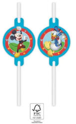 Procos Disney Mickey Rock the House papír szívószál, 4 db-os szett FSC PNN93941 (PNN93941)
