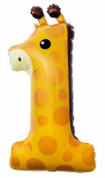 Godan Giraffe, Zsiráf 1-es szám fólia lufi 80 cm MLG128895 (MLG128895)