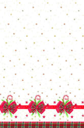 Pol-Mak Karácsonyi Checked Bow papír asztalterítő 120x180 cm PKK763631 (PKK763631)