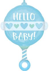 Amscan Baby Boy Rattle fólia lufi 60 cm DPA4155901 (DPA4155901)