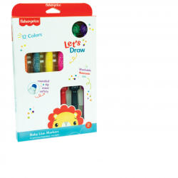 Gimsa Fisher-Price Let's Draw kimosható filctoll 12 db-os GIM32100007 (GIM32100007)