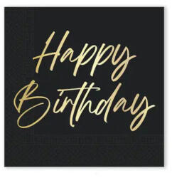 Procos Happy Birthday Elegant szalvéta 20 db-os 33x33 cm FSC PNN96615 (PNN96615)