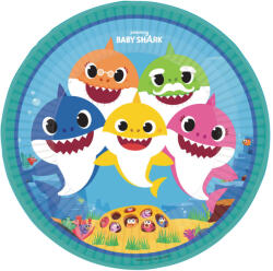 Amscan Baby Shark papírtányér 8 db-os 23 cm DPA990903966 (DPA990903966)