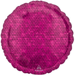 Amscan Rózsaszín flitter mintás fólia lufi 43 cm DPA4219801 (DPA4219801)