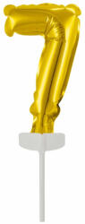 Amscan Gold, Arany 7-es szám fólia lufi tortára 13 cm DPA9912681 (DPA9912681)