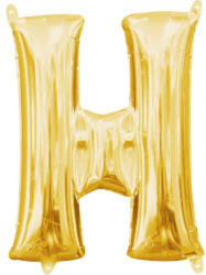 Amscan Mini H betű Fólia lufi, Gold 33 cm DPA3302701 (DPA3302701)