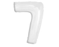 Godan B&C White, Fehér 7-es szám fólia lufi 92 cm MLG189421 (MLG189421)