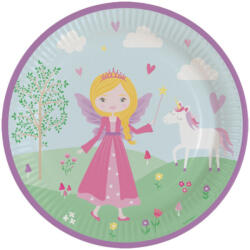 Amscan Princess, Hercegnő papírtányér 8 db-os 23 cm DPA990984566 (DPA990984566)
