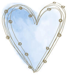 POL-MAK Szív Pastel Blue szalvéta 20 db-os 33x33 cm PKK765819 (PKK765819)