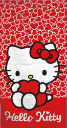 Aymax Hello Kitty Hearts fürdőlepedő, strand törölköző 70x140cm (Fast Dry) AYM077896 (AYM077896)