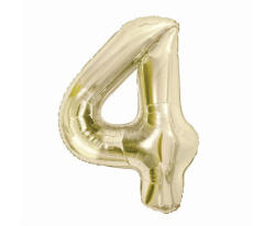 Godan Pezsgőszínű B&C Champagne 4-es szám fólia lufi 85 cm MLG189179 (MLG189179)