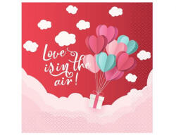 GoDan Love Is In The Air Red szalvéta 20 db-os 33x33 cm MLG165852 (MLG165852)