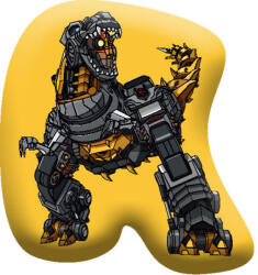 Carbotex Transformers Yellow formapárna, díszpárna 40x37 cm Velúr CBX241025TRA (CBX241025TRA)