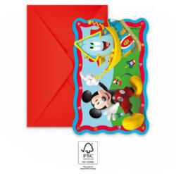 Procos Disney Mickey Rock the House Party meghívó 6 db-os FSC PNN93939 (PNN93939)