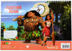 GIM Disney Vaiana Together Again A/4 spirál vázlatfüzet 40 lapos matricával GIM33157416 (GIM33157416)