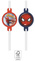 Procos Spiderman Crime Fighter, Pókember papír szívószál, 4 db-os szett FSC PNN93953 (PNN93953)