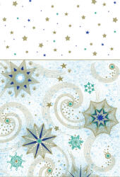 Pol-Mak Karácsony Stars and Twirls papír asztalterítő 120x180 cm PKK758354 (PKK758354)