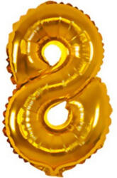 Procos Mini 8-as Gold szám Fólia lufi 33 cm PNN89649 (PNN89649)