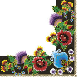 POL-MAK Hímzés Black Border szalvéta 20 db-os 33x33 cm PKK763754 (PKK763754)