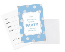 Godan Blue Silver Dots, Kék meghívó 6 db-os MLG631699 (MLG631699)