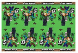 Procos Minecraft Green műanyag asztalterítő 120x180 cm PNN95444 (PNN95444)
