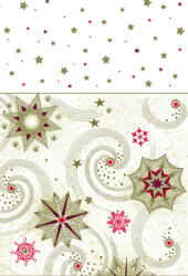 Pol-Mak Karácsony Gold Stars and Twirls papír asztalterítő 120x180 cm PKK758460 (PKK758460)