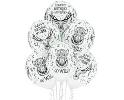 Godan Szarvas Wild léggömb, lufi 6 db-os 12 inch (30 cm) MLG004458 (MLG004458)
