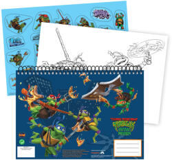 GIM Tini Nindzsa Teknőcök A/4 spirál vázlatfüzet 40 lapos matricával GIM33426416 (GIM33426416)