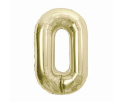 GoDan Pezsgőszínű B&C Champagne 0-ás szám fólia lufi 85 cm MLG188769 (MLG188769)