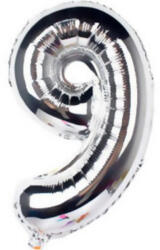 Procos Mini 9-es szám Silver Fólia lufi 35 cm PNN89806 (PNN89806)