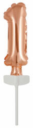 Amscan Rose Gold 1-es szám fólia lufi tortára 13 cm DPA9912695 (DPA9912695)