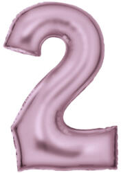 Amscan Lustre Pastel Pink, Rózsaszín 2-es szám fólia lufi 86 cm NETDPA9917324 (NETDPA9917324)