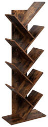 VASAGLE Fa Könyvespolc 8-Szintes Álló Rusztikus Barna (EUZ-LBC11BX) - platinashop