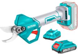 TOTAL kerti olló, AC, szénkefe nélküli, 20 V Li-ion, 2000mAh, ipari, 1 db akkumulátorral és töltővel TSSLI202581 (TSSLI202581)