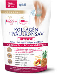 INTERHERB Kollagén&Hyaluronsav italpor INTENSE Ananász-Őszibarck ízű 300g