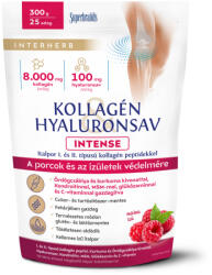 INTERHERB Kollagén&Hyaluronsav italpor INTENSE Málnaízű 300g