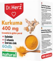 Dr. Herz Kurkuma + Gyömbér + C-vitamin + Szerves Cink kapszula 60x
