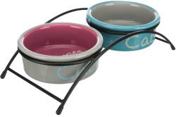 TRIXIE set 2 castroane ceramice cu suport metalic, 2x0.3 l/12 cm