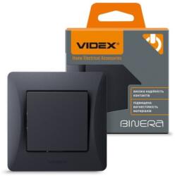 Videx Comutator VIDEX BINERA, 1 grup 1 cale, negru mat