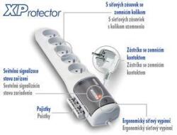 HSK Data XProtector/3m 5x220V fehér elosztó panel ACAR XProtector/3m 5x220V fehér (9603)