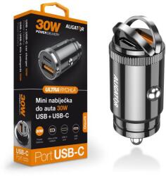 ALIGATOR Alligator mini autós töltő Power Delivery 30W, USB-C USB-A (CHPD0006)
