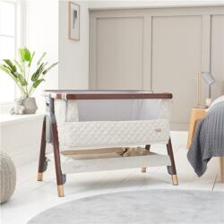 Tutti Bambini CoZee Luxe Bedside Crib 83x52cm Walnut/Cream babaöböl