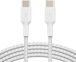 Belkin BOOST CHARGE USB-C/USB-C kábel, 2m, fehér - tartós (CAB004bt2MWH)