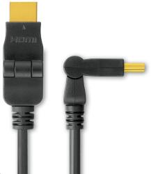PremiumCord kábel HDMI A - HDMI A M/M 2m, forgatható aranyozott csatlakozókkal (kphdmo2)