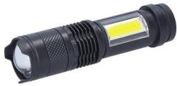 Solight LED újratölthető zsebzseblámpa zoommal, 100lm 70lm, Li-Ion, USB, fekete (WN49)