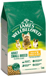 James Wellbeloved 3x1, 5kg James Wellbeloved Adult Small Breed Dog Hypoallergenic pulyka & rizs száraz kutyatáp