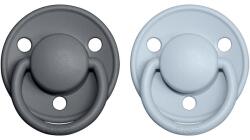 BIBS De Lux Natural Rubber Size 2: 6+ months cumi Iron / Baby Blue 2 db