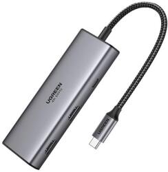 UGREEN Adapter / Hub USB-C 7w1 Ugreen CM498, 2x HDMI 4K@60Hz, 2x USB, PD 100W (45379) - kontaktor